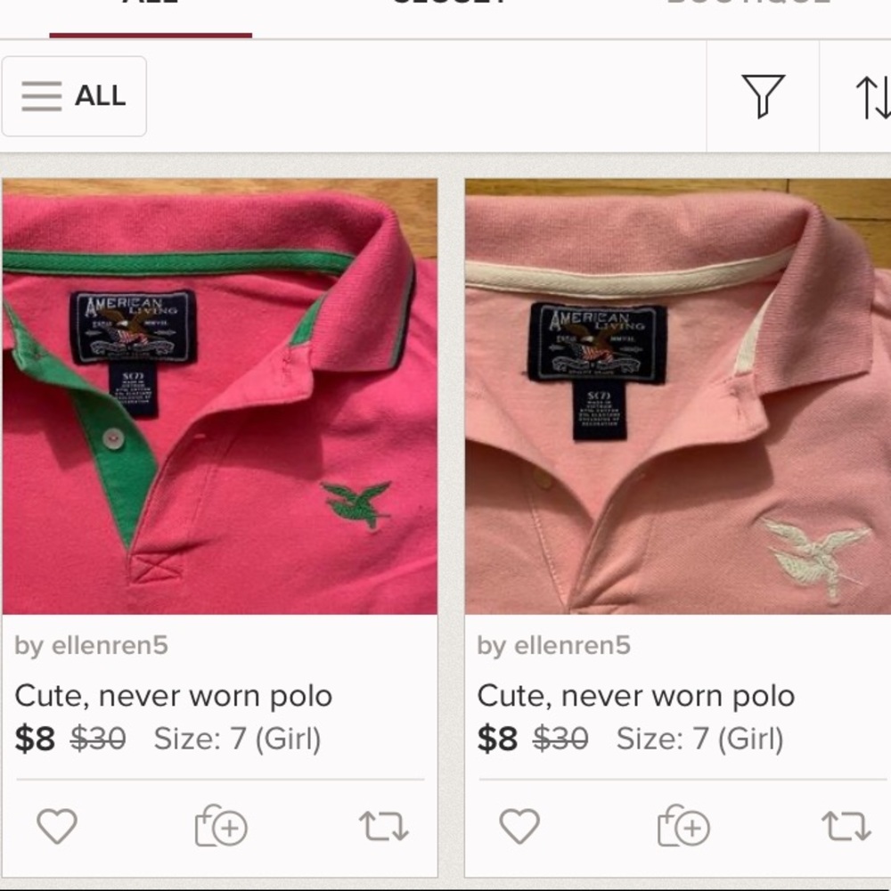 Bundle of girls polos